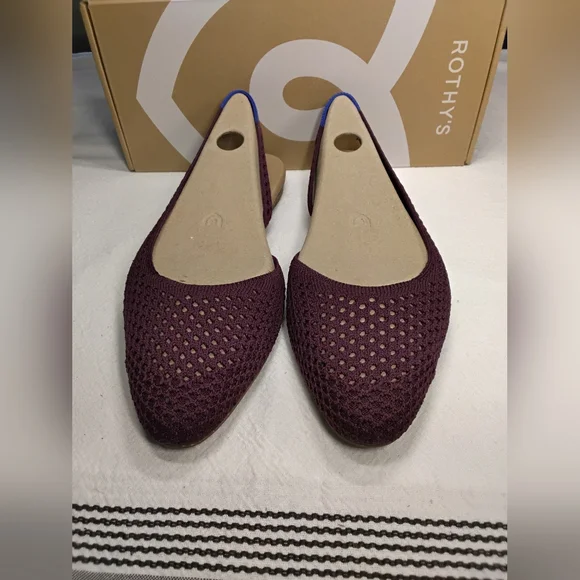 Rothy's The Almond Slingback in Plum Mesh - Picture 4 of 5